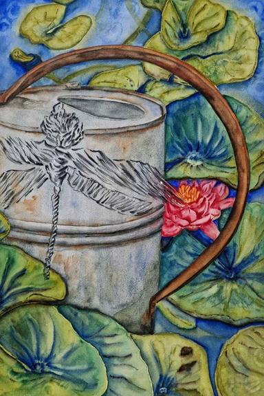 Pond with water lilies Olena  Yemelianova - Subjektiv.art