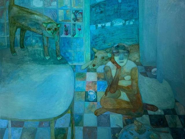 Meditation in a white dress Anna  Bulkina - Subjektiv.art
