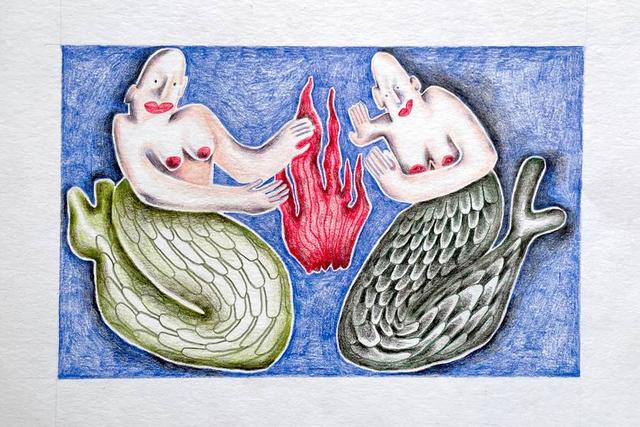 «Mermaids warm themselves by the flame» Sasha Luneva - Subjektiv.art