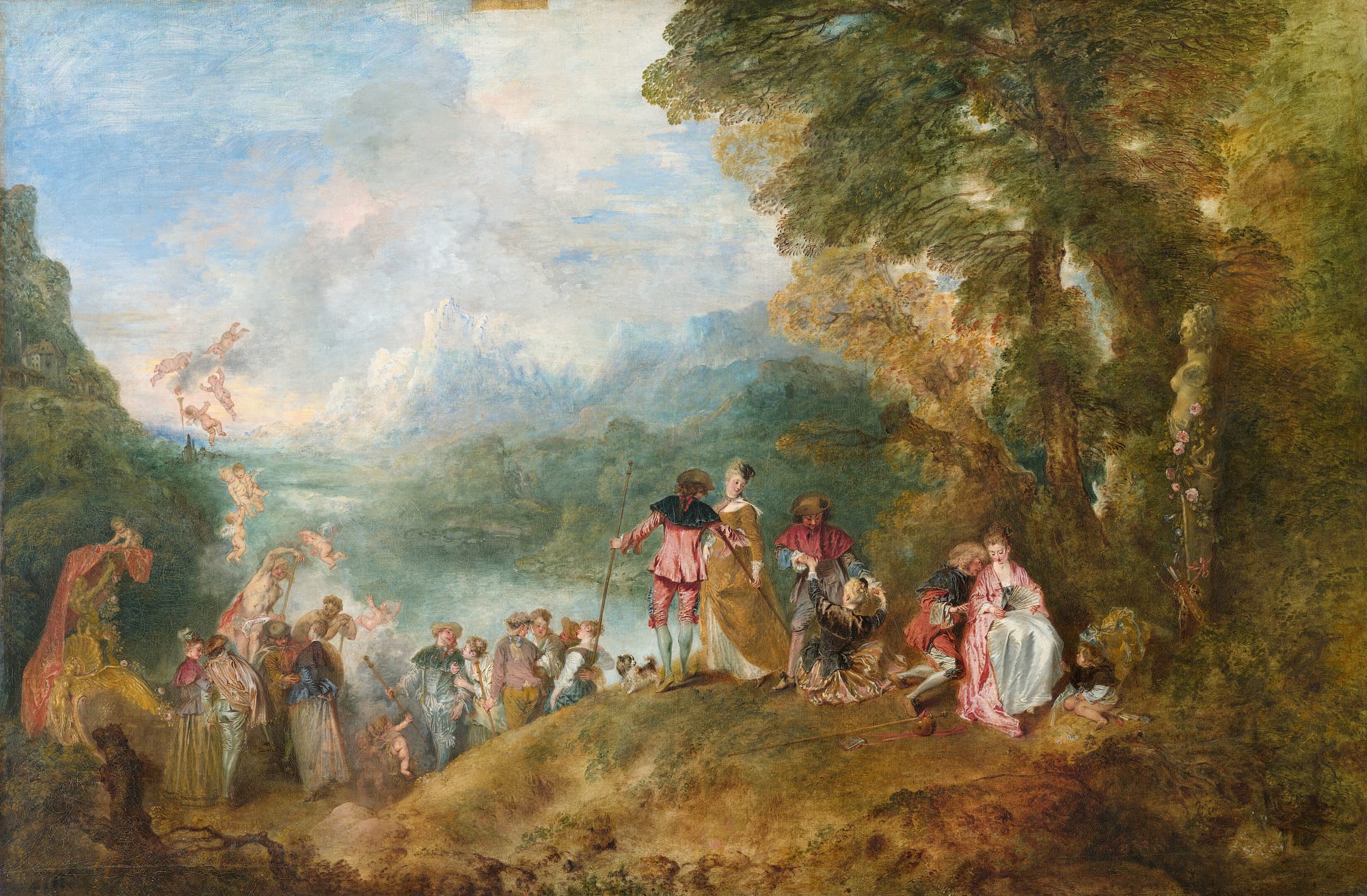 “Pilgrimage to Cythera”, Jean-Antoine Watteau, 1717, oil on canvas