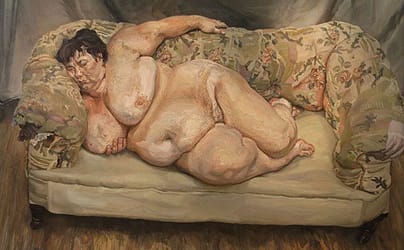 “Benefits Supervisor Sleeping”,  Lucian Freud, 1995, oil on canvas