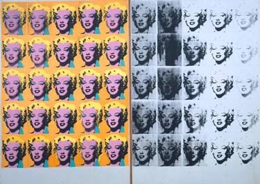 “Marilyn Diptych”,  Andy Warhol, 1962, silkscreen ink and acrylic paint on canvas