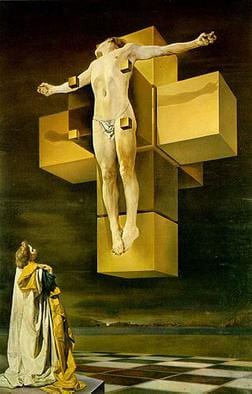 "Crucifixion (Corpus Hypercubus)", Salvador Dalí, 1954