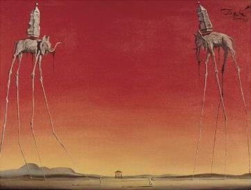 "The Elephants", Salvador Dalí, 1948