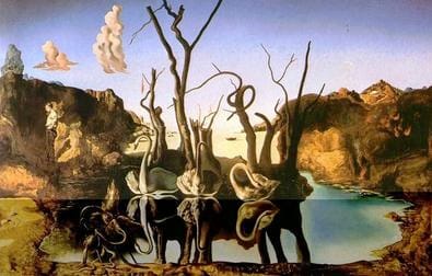 'Swans Reflecting Elephants", Salvador Dalí, 1937
