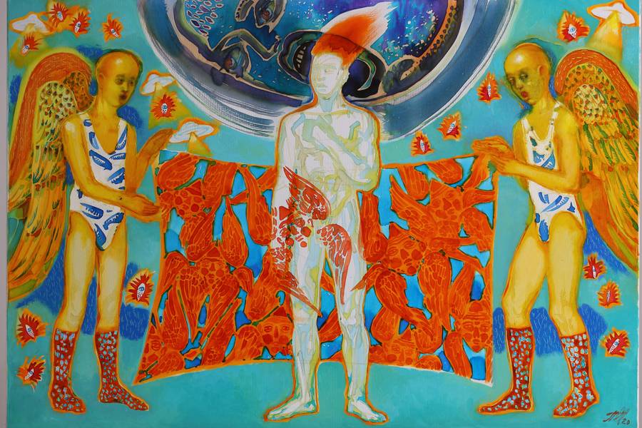 "The one who hides behind the cherubim" by Myroslava Perevalska