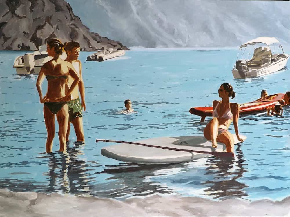 Caspiu Painting by Karine Bartoli