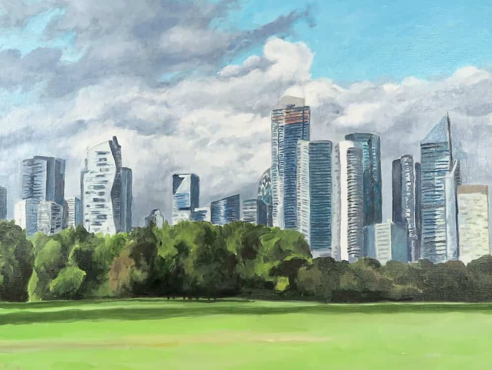 La defense Painting by Karine Bartoli