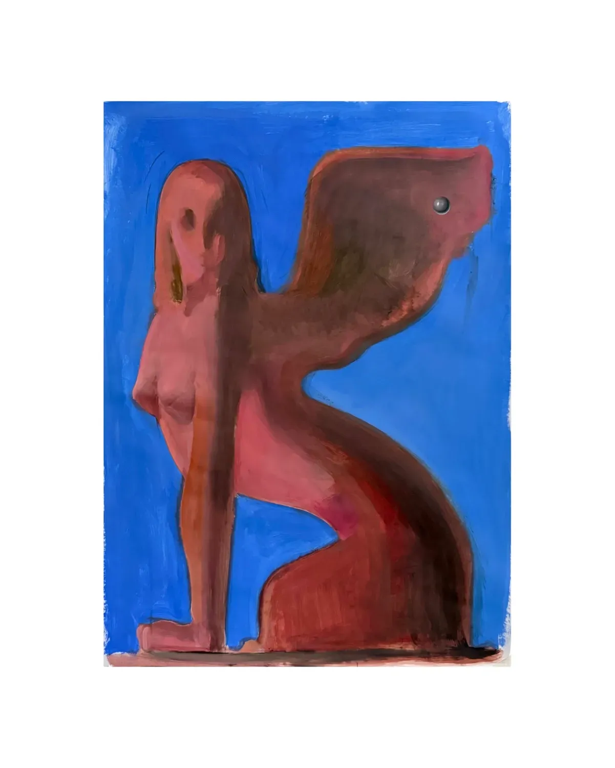 Red Sphinx Painting by Anna Varshavska