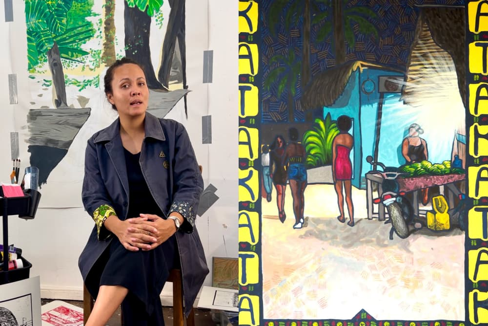 The artist and the painting